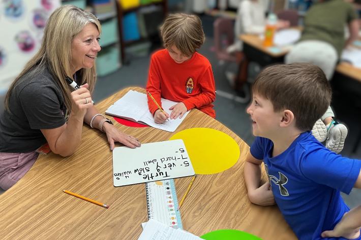 Teachers learn alongside their students